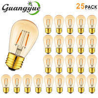 Vintage Edison Bulbs ST45 E27 E26 Amber Glass Warm White Filament Decorative Light Bulbs for Classical Pendant Chandelier Lights