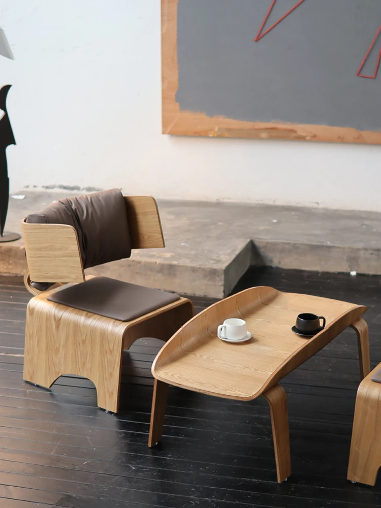 Sofa chair Nordic retro leather furniture negotiation dessert restaurant sofa combination