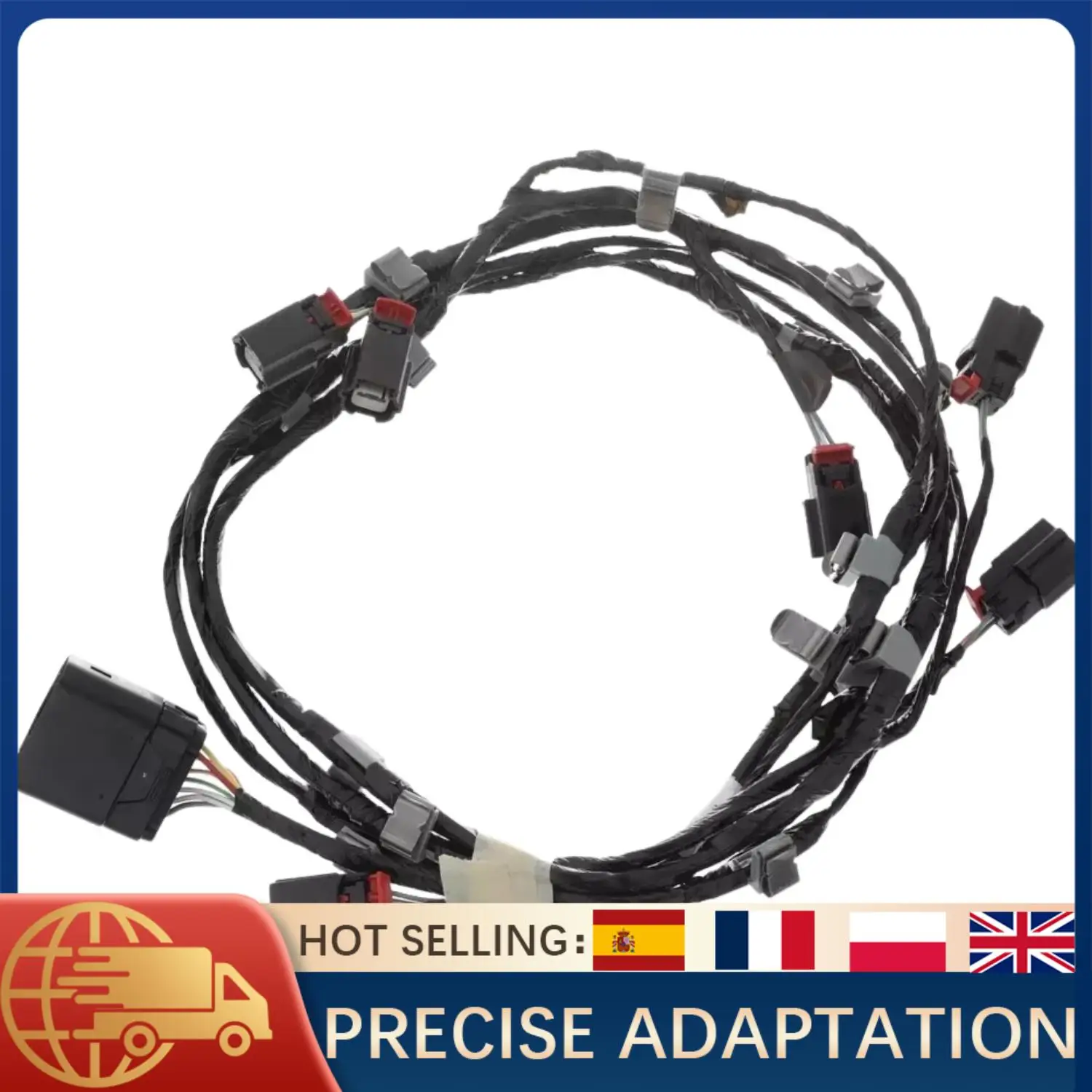 

1 шт., жгут проводов передней фаски 68261975AC для Jeep Grand Cherokee 2016-2022, сменный жгут проводов переднего разъема