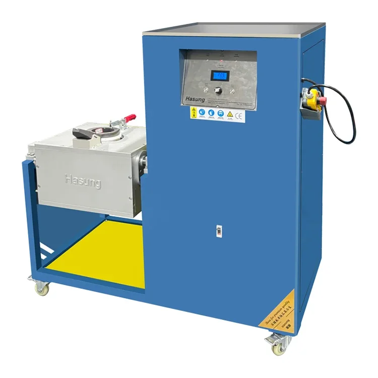 sSS For HASUNG Top Quality Industrial Automatic Pouring Induction Melting FurnaceGold Silver Copper Motorized Button Control