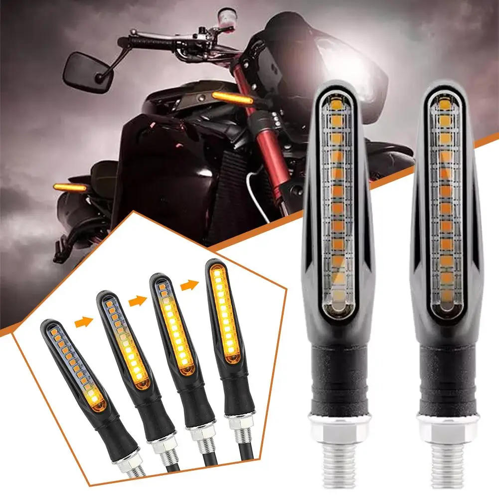 

2/4Pcs Motorcycle Turn Signal Lights Universal Motorcycle Motorbike Running Indicators Indicators Turning Lights LED Daytim S4Q0