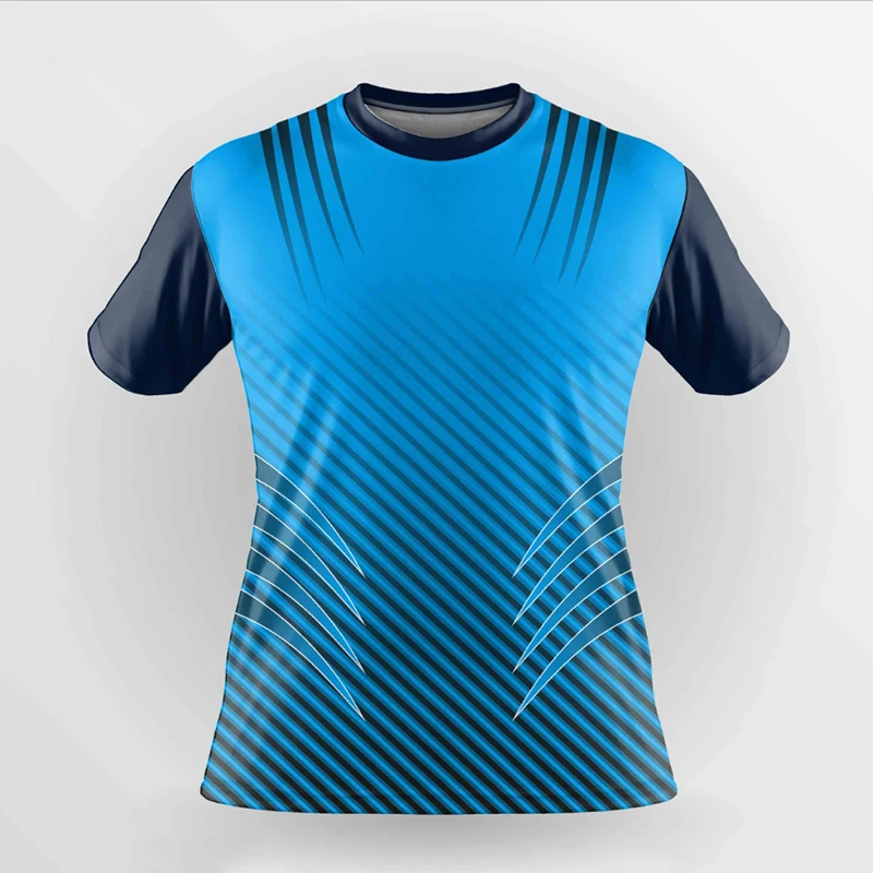 Mens quick drying T-shirt Women\'s badminton uniforms fitness running training clothes Breathable printed T-shirt Boys Sportswear