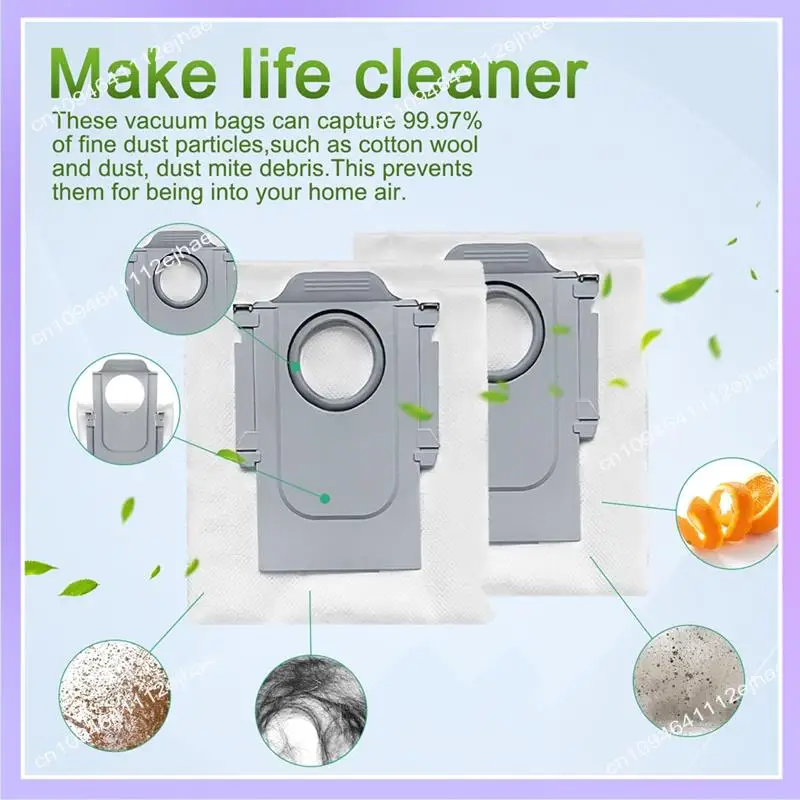 N83R استبدال أجزاء كيس لجميع الغبار ل Roborock QV 35A / QR 598 / QR 798 أجزاء المكنسة الكهربائية 12 قطعة