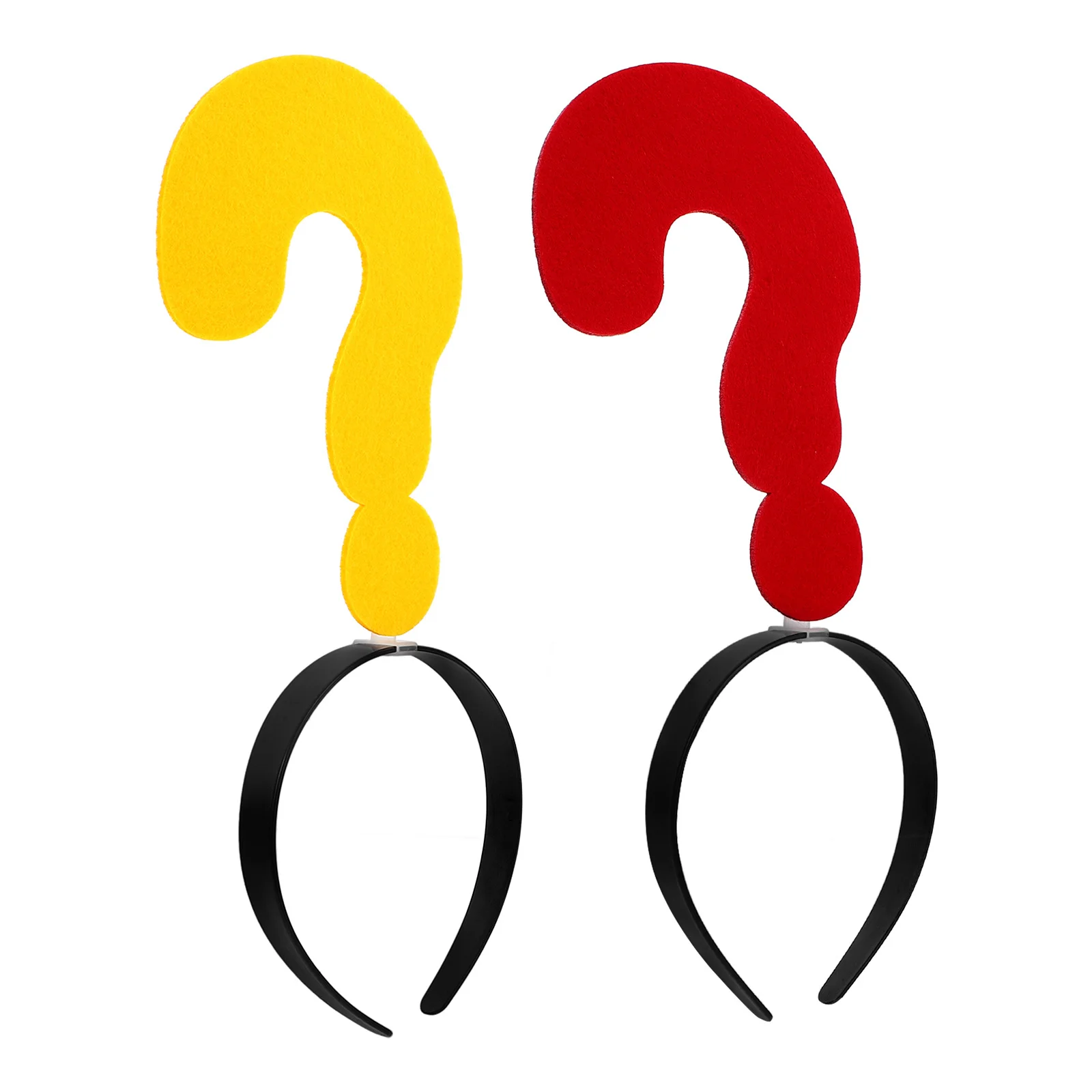 

2Pcs Question Mark Headband Novelty Party Hair Hoop Photo Booth Props Decorative Headband Cosplay Party Favors