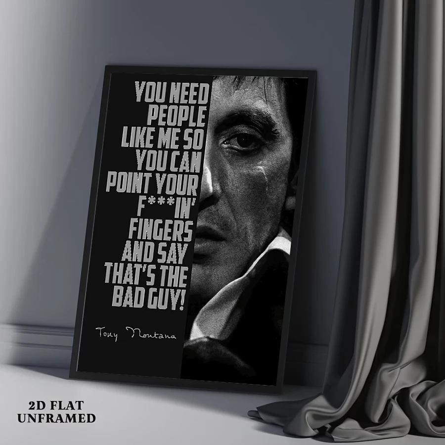 Modern,Retro Tony Montana Quote Wall Art Print Canvas Painting Poster Picture For Living Room,Bedroom Home Decor image 3