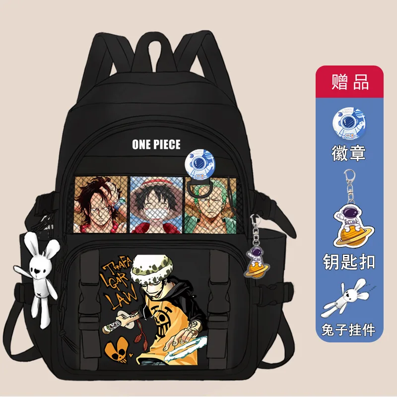 

One Piece Cartoon New Student Schoolbag Large Capacity Shoulder Pad Children Lightweight Casual Cute Backpack