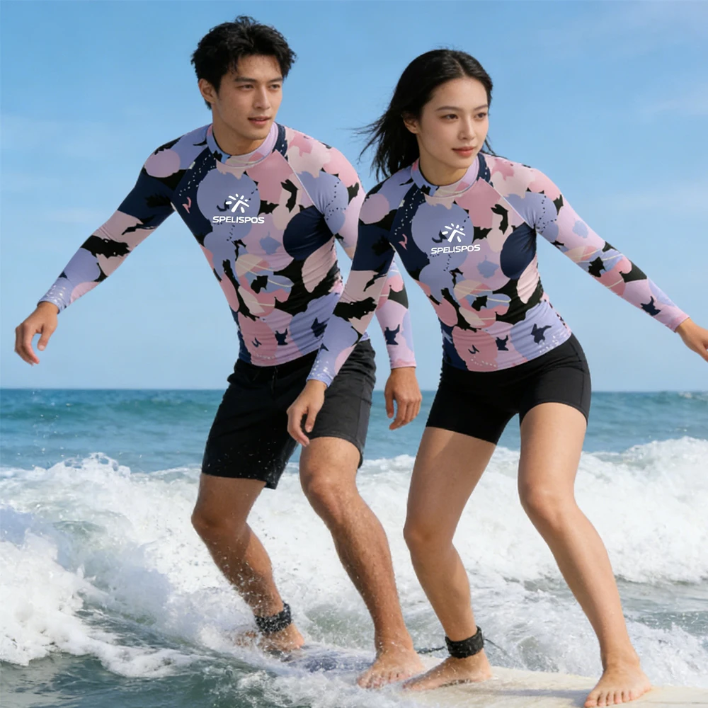 Guard for Men and Women Long Sleeve UPF 50+ Lightweight Swim Shirts UV Protection Compression Surfing Water Clothing Quick Dry