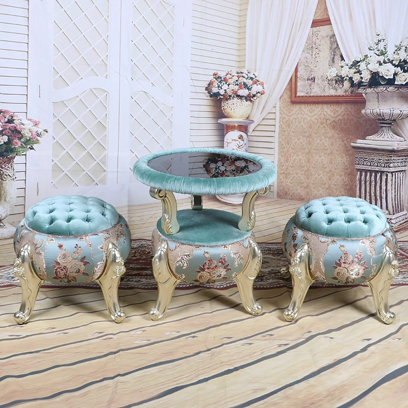 European balcony table and chair three sets of indoor villa home bedroom leisure chair sofa chair round table small apartment co