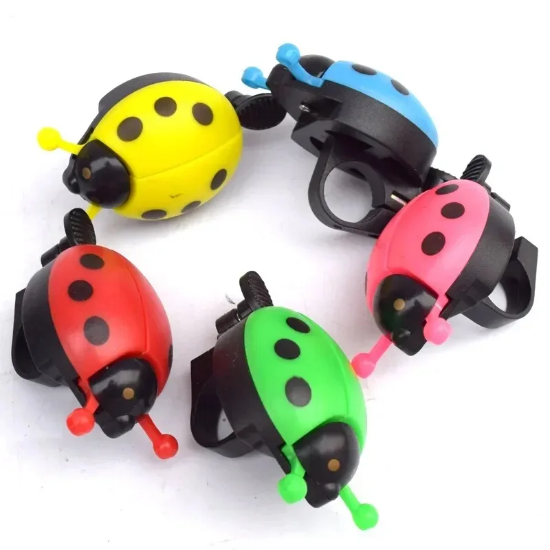 1pc Bicycle Small Bell Cartoon Beetle Ladybug Bicycle Bell for Cute Kids Girls Bicycle Mini Bell Alarm Clock Bike Accessories