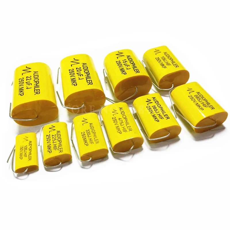 2PCS 0.68uF-47uF 250V 1UF 3.3UF 4.7UF 6.8UF 10UF 22UF 33UF Tweeter Speaker Frequency Divider Crossover Non-Polarity Capacitor