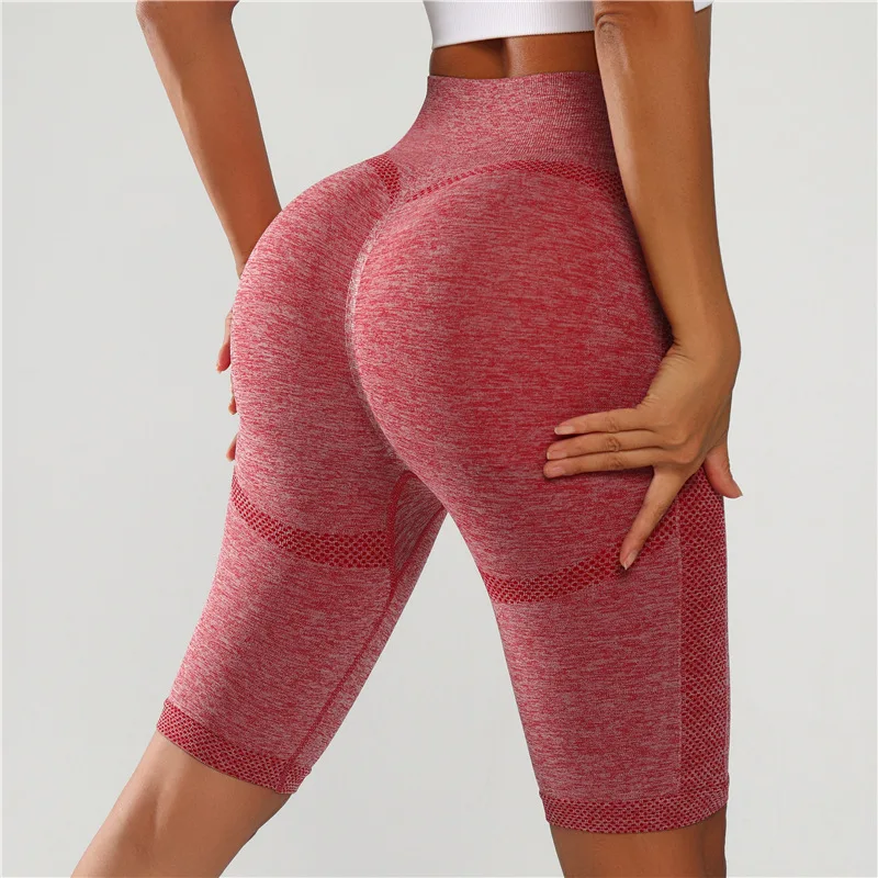 

Peach Hip Seamless Yoga Pants Woman High Waist Stretch Sports Stretch Beautiful Hip Fitness Sports Cycling Pants Women Clothes