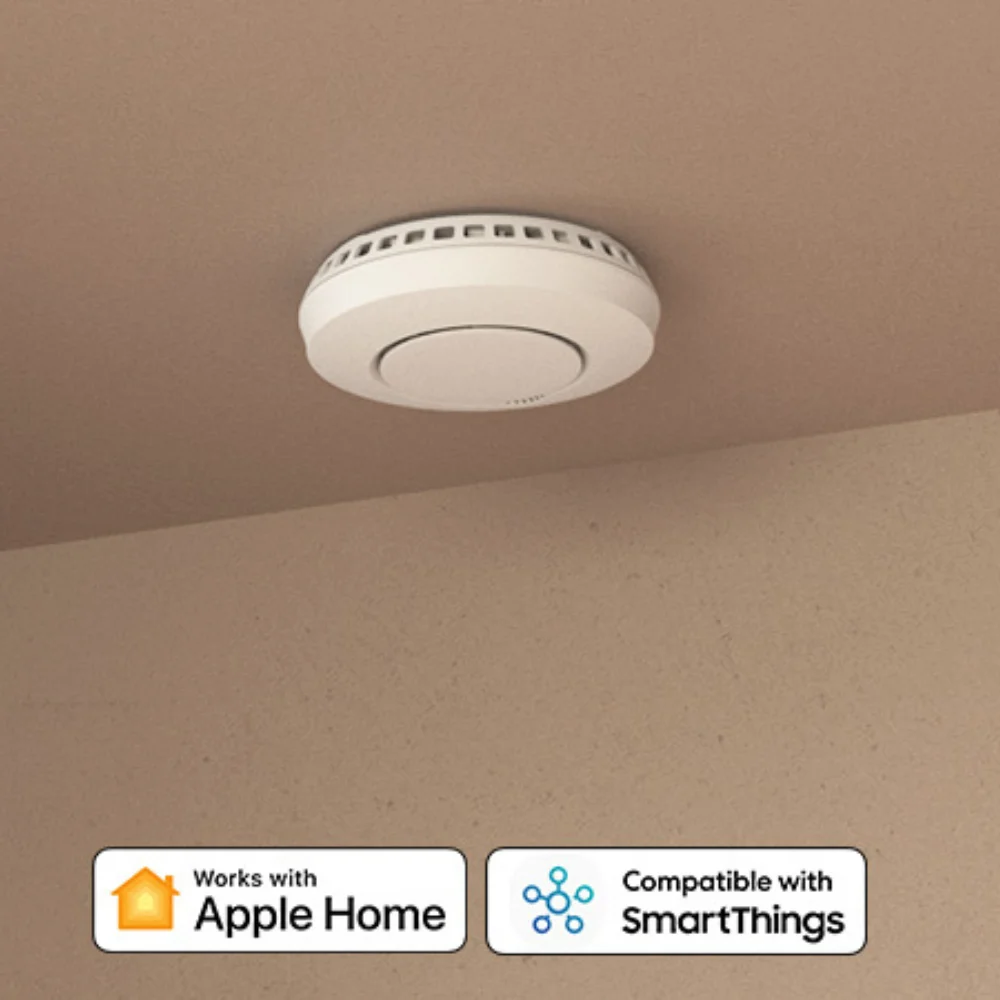 Meross HomeKit EU-WLAN-Rauch- und Feuermelder, intelligenter Rauchmelder mit Hub für Zuhause, getestet über VDS DIN EN 14604