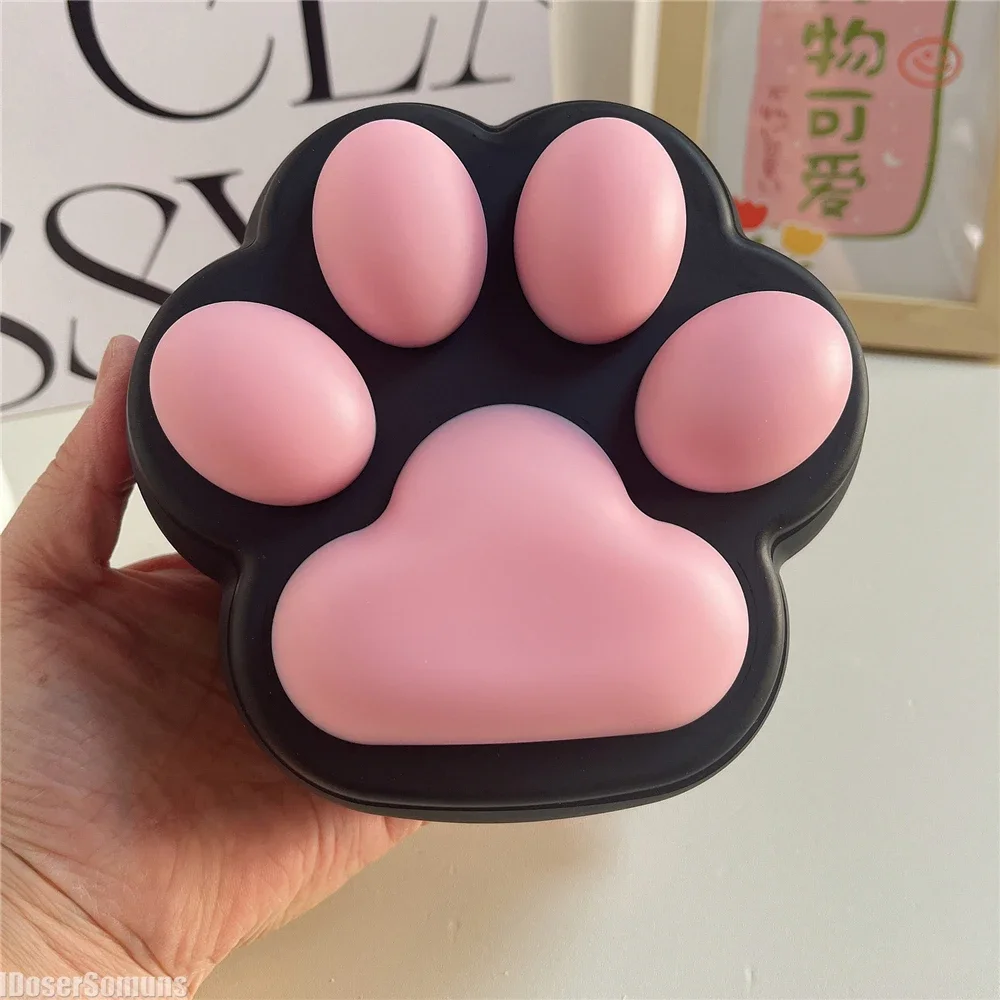 Candy Jar Colorful Kawaii Cat Claw Storage Box Jars Canister for Jewelry Makeup Material Nail Art Sundries Gift