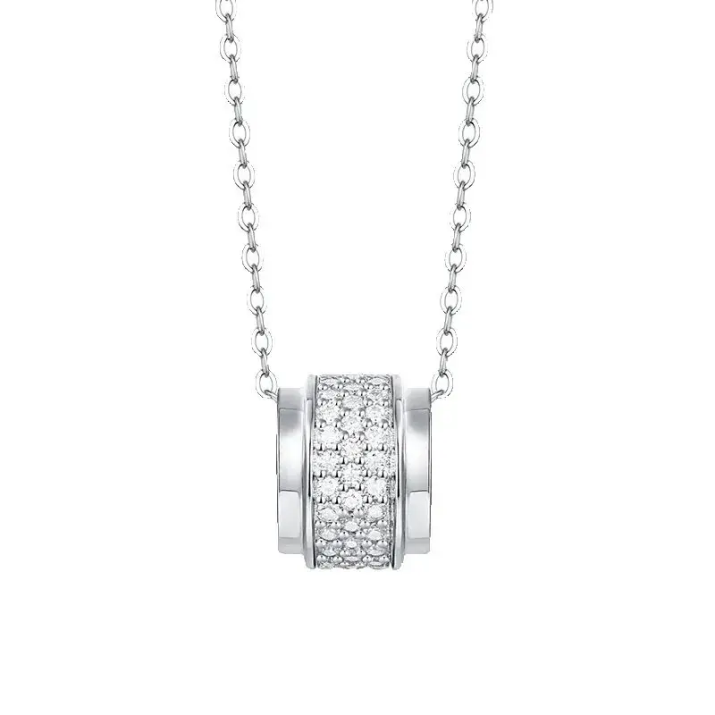 

0.69-1.6cttw Trendy Moissanite Pendants Necklace for Women 925 Silver Luxury Sparkling Diamond Necklace with Certificate