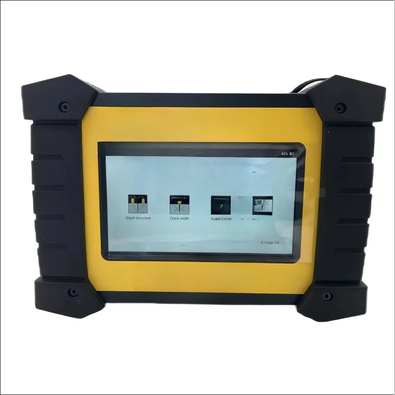 Concrete crack depth tester measures crack width