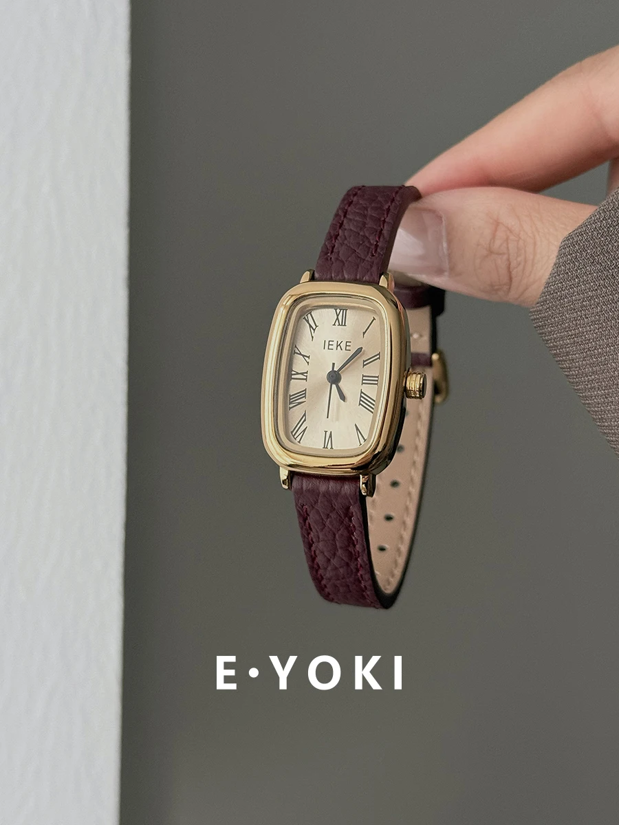 Women's Retro Quartz Watch Roman Dial Light Luxury Waterproof Leather Watch for Girls Relojes Para Mujer Women's Christmas Gifts