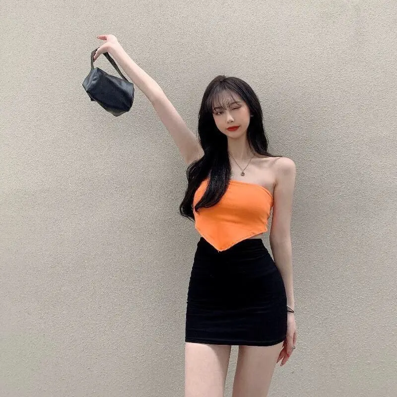 

Skirts Women Solid Slim Simple Sexy Streetwear Юбка Женская Fit Cosy All-match High Waist Retro College New 2022 Korean Chic Ins