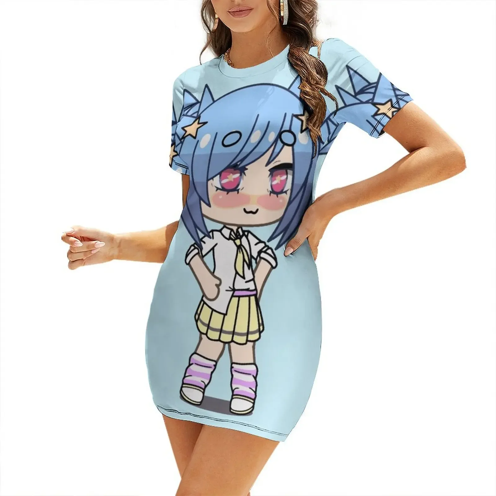 

Gacha Life Rockstar-Chan Short-Sleeved Dress Dress for girls birthday dress sexy