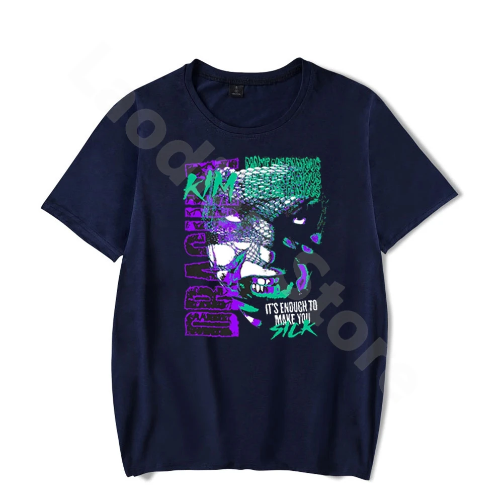 كيم دراكولا مريض تي شيرت عادية مضحك قصيرة الأكمام خمر تي شيرت Harajuku بلايز تيز للجنسين الشارع الشهير تي شيرت ملابس عصرية