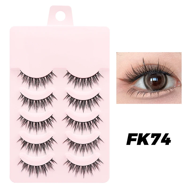 5 Paar weiche Streifenwimpern, Manga-Make-up, koreanische natürliche falsche Wimpern, DINGSEN, natürliche Wimpern, Ärmel, Anime, tägliche Wimpern – Detail 7