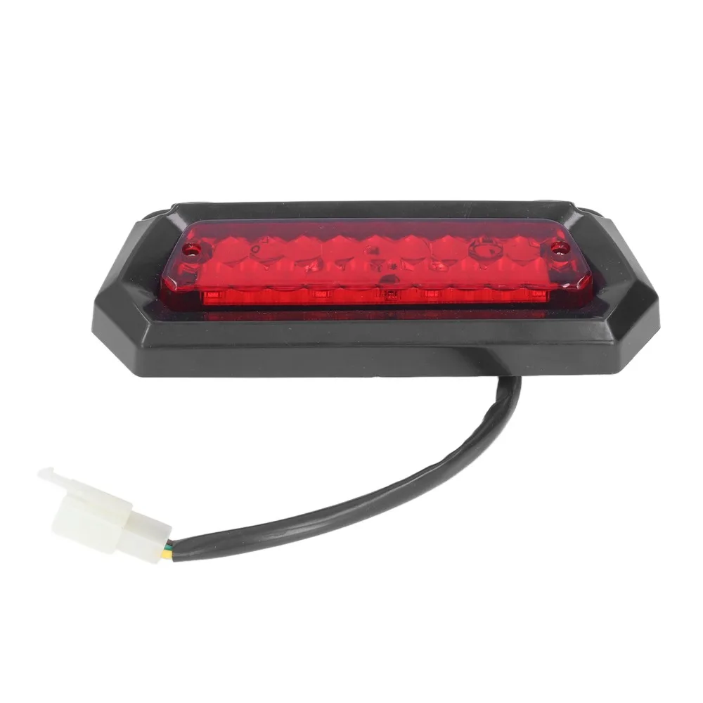 Replacement 12V Voltage Brake Light 3 Wire Plug Red Reflective Lens Motorcycle Tail Light Stop Running Light For Quads