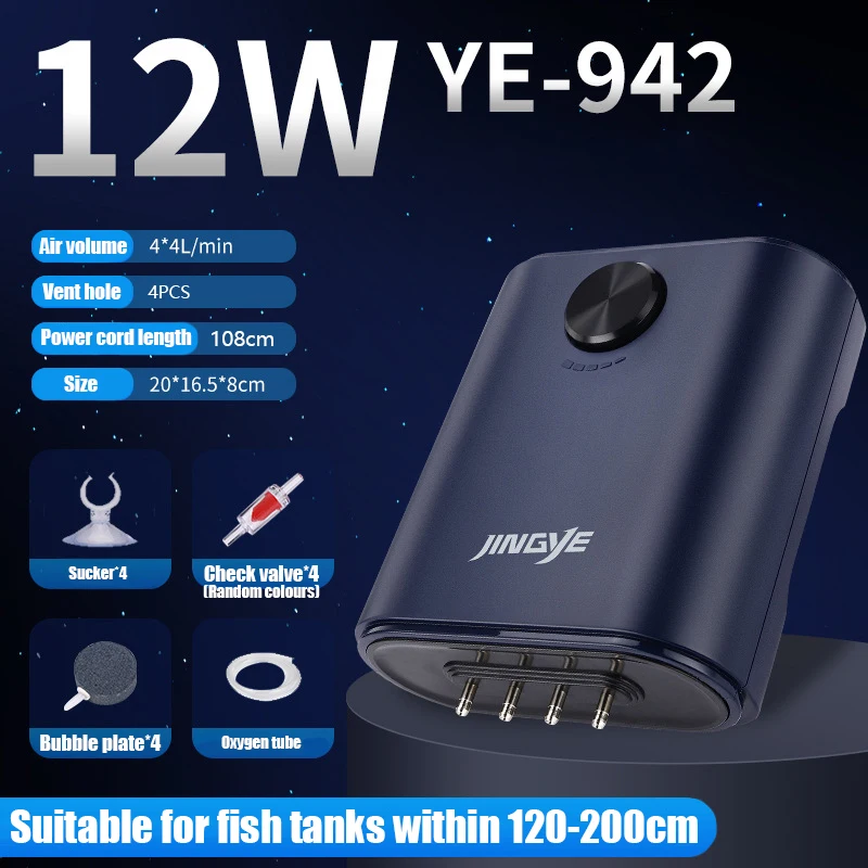 1PC Stille Aquarium Zuurstof Luchtpomp met Terugslagklep Aquarium Compactor Oxygenator Aquarium Luchtcompressor Beluchter 220v 3w-14w