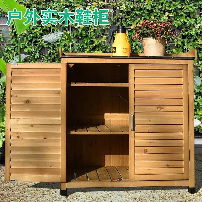storage cabinet sorting storage sundries adjustable rainproof and anti-corrosion courtyard balcony entrance