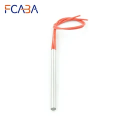 FCABA 2pcs 10mm x 150mm Heating Element Mould Wired Cartridge Heater AC 220V 110V 380V 300W