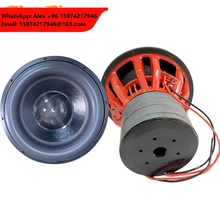 High Quality 15 Inch Car Audio Subwoofer RMS 3000 Watt High Power 7 Magnets Strong Bass Dual Coils Aluminium Frame Subwoofer