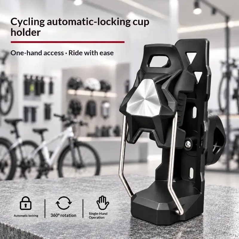 Adjustable Anti-Theft Motorcycle Cup Holder Durable Universal Bike Water Bottle Rack for Scooter ATV Riding Accessories