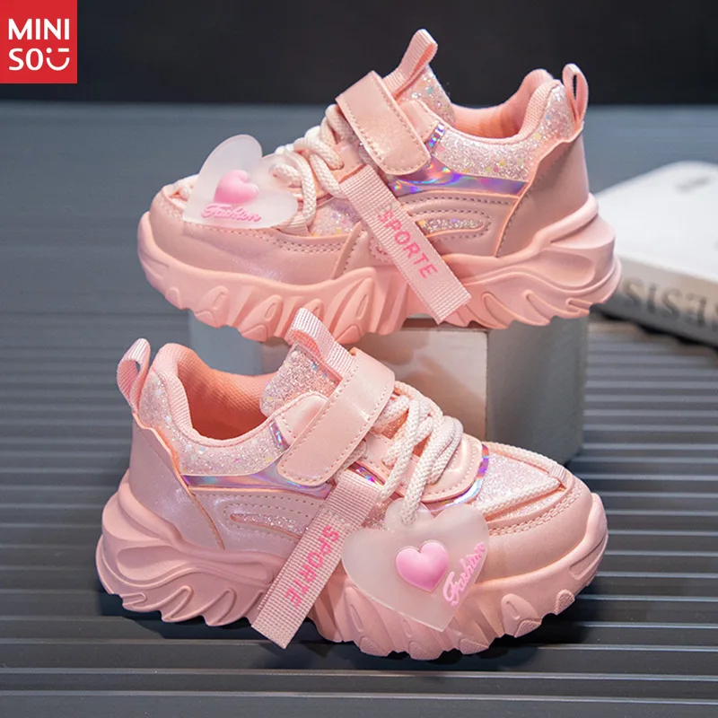 miniso-2025-girls-dad-shoes-autumn-new-ins-style-versatile-soft-sole-running-sneakers