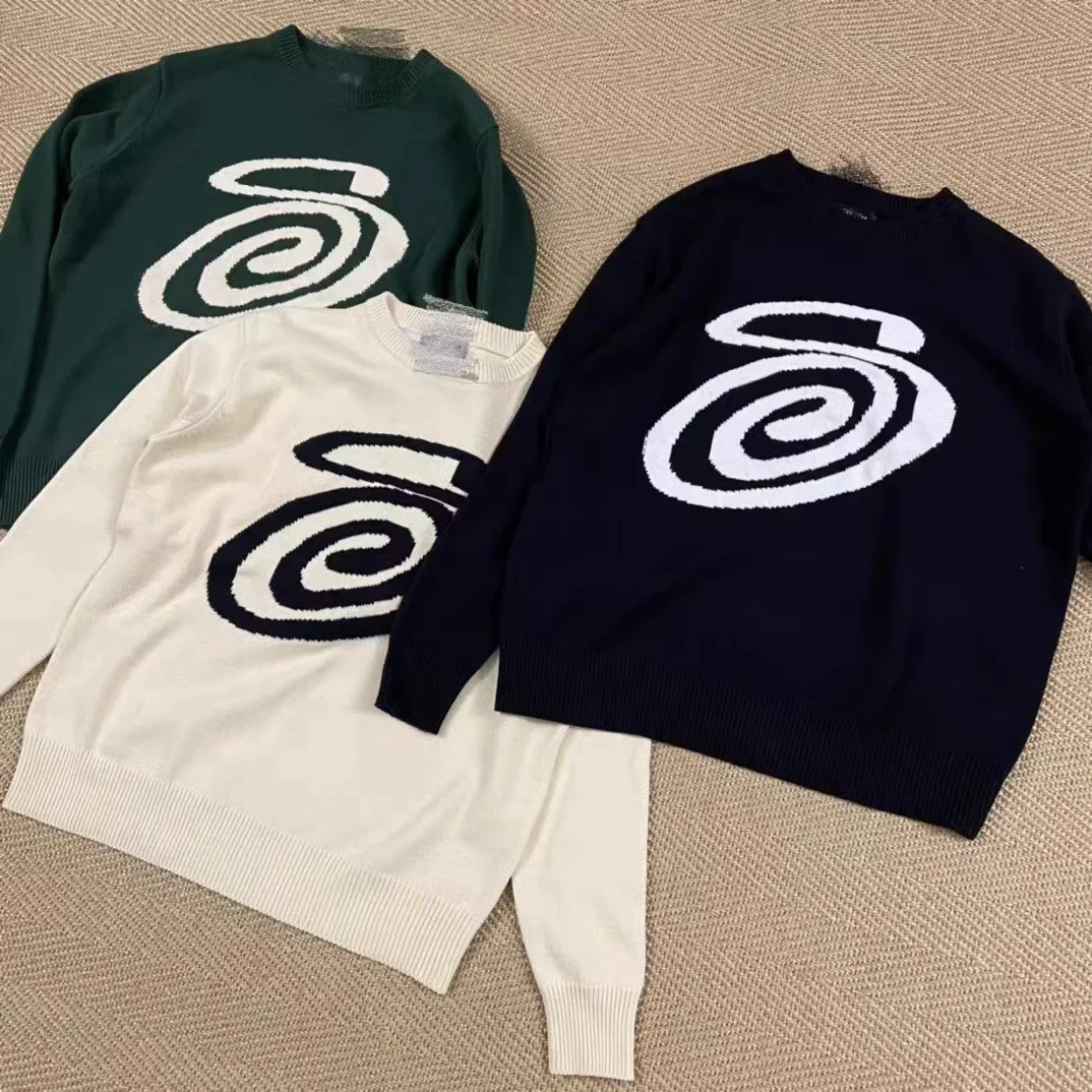 Stu Kiko Kos نمط جديد متماسكة الجولة الرقبة طارد البعوض الرجال المرأة فضفاضة تناسب البلوز اليابانية العصرية زوجين سترة #4