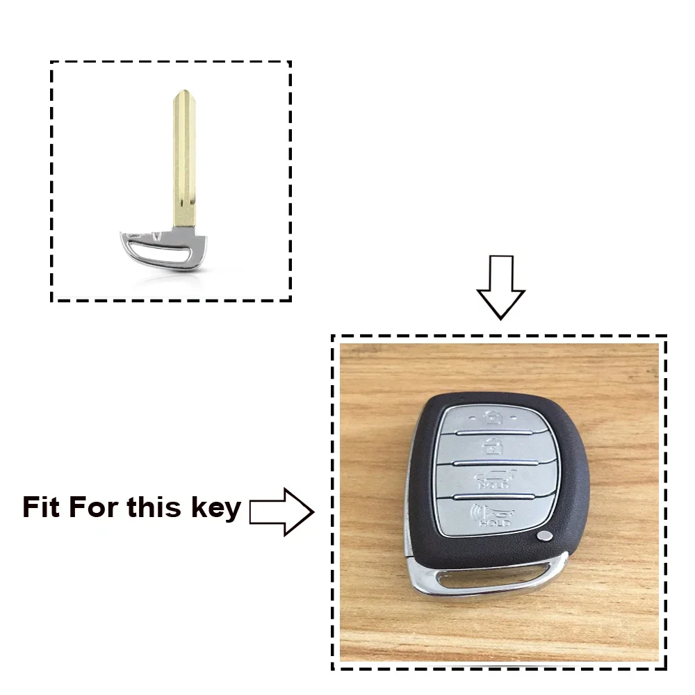 KEYYOU Key Blank Uncut Right TOY48 Blade For Hyundai  IX35 I25 Verna Sportage Car Smart Remote New Emergency Insert