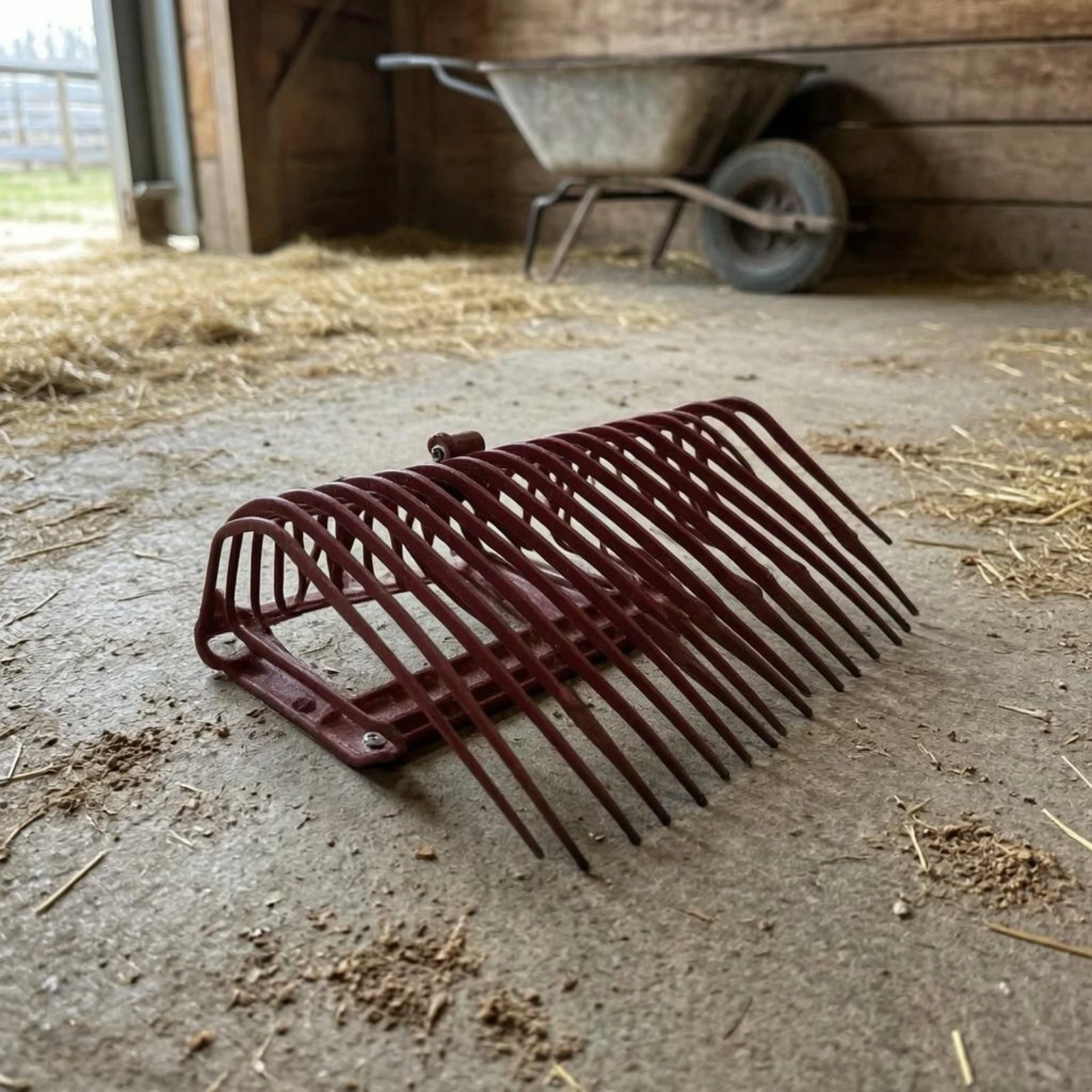 Plastic Manure Fork Screw-Fastened Manure Fork Head Hay Rake Heavy Duty Farm Tool Long-Lasting