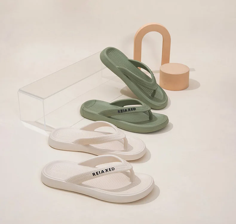 Sommer Neue Paar-Flip-Flops, Dicksohlige Weichsohlige Sandalen, Modische Strandpantoffeln für Damen und Herren – Detail 5