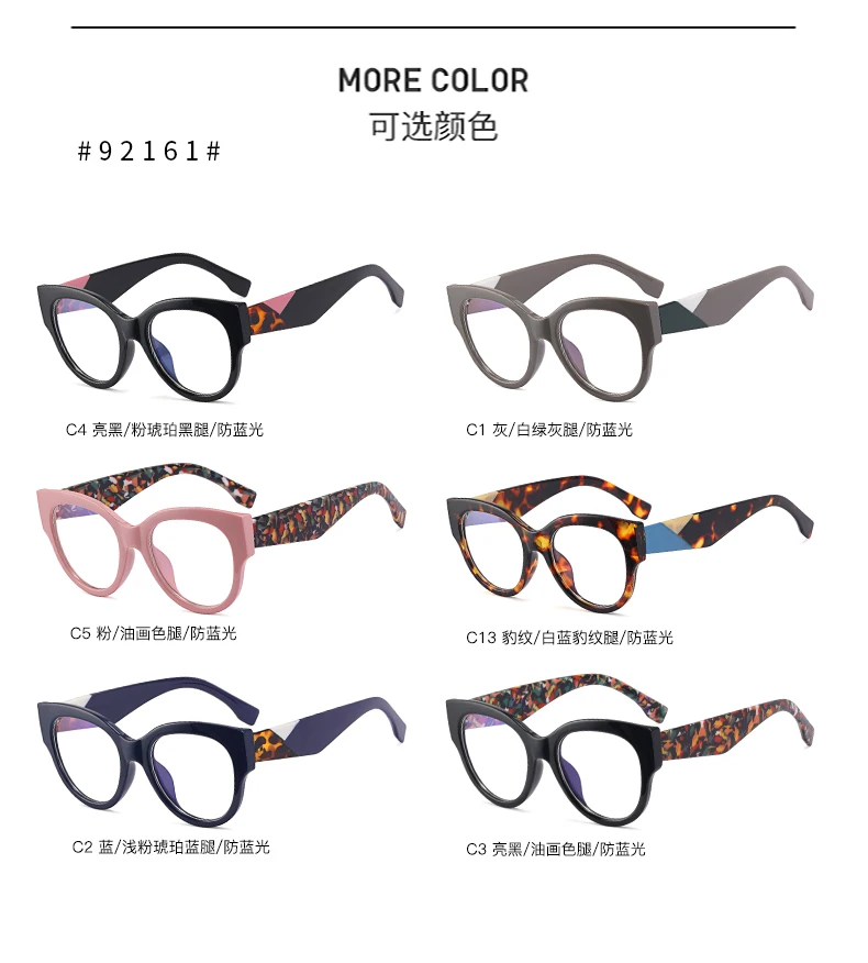 ZENOTTIC Women Trendy Cat Eye Prescription Glasses Square Progressive Optical Eyewear Anti Blue Light Myopia Eyeglasses