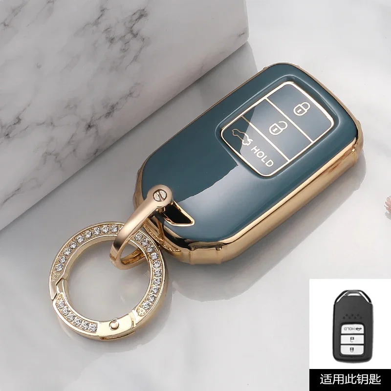 TPU Car Key Case Holder Ring For Honda CRV HRV Accord Civic Odyssey Inspire Jazz JADE Pilot Smart Key Accessories