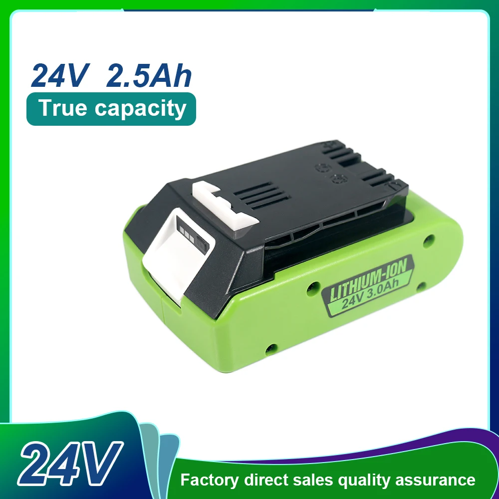 

For GreenWorks Li-ion Rechargeable Battery 24v 2500mAh for GreenWorks 29462 29472 29282 G-MAX GMAX Lawn Mower Power Tool Battery