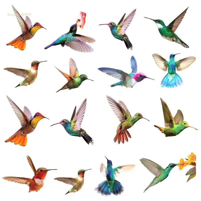 

9 Sheets Hummingbird Window Clings Anti-Collision Wall Sticker Prevent Bird Strikes Decals on Window Glass Home Dropship