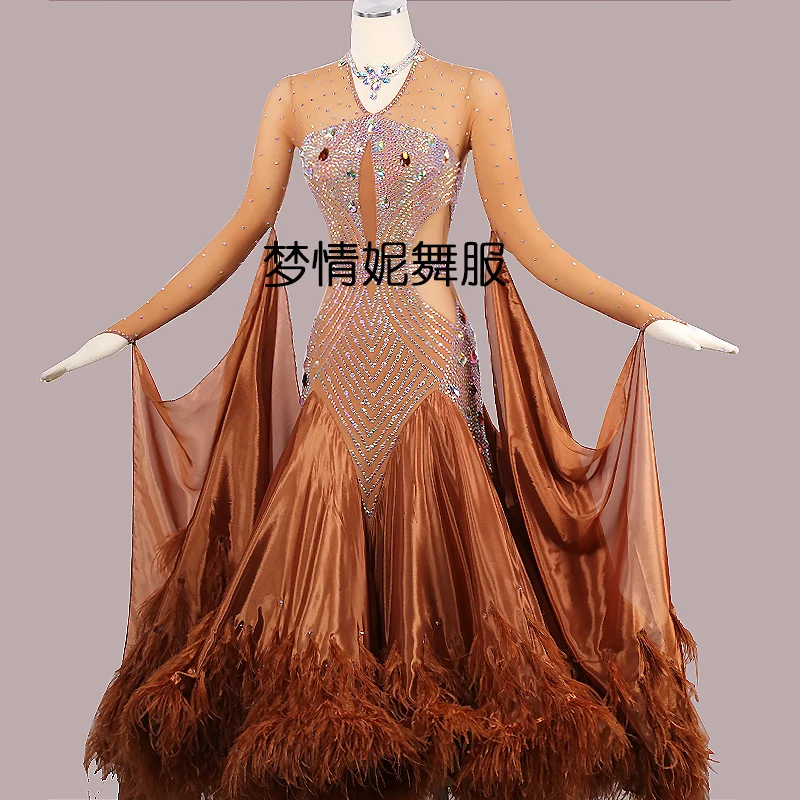 Waltz Dancing Dress Women Ballroom Competition Costumes Female Modern Dance Performance Waltz Tango Ballroom Dance Dress