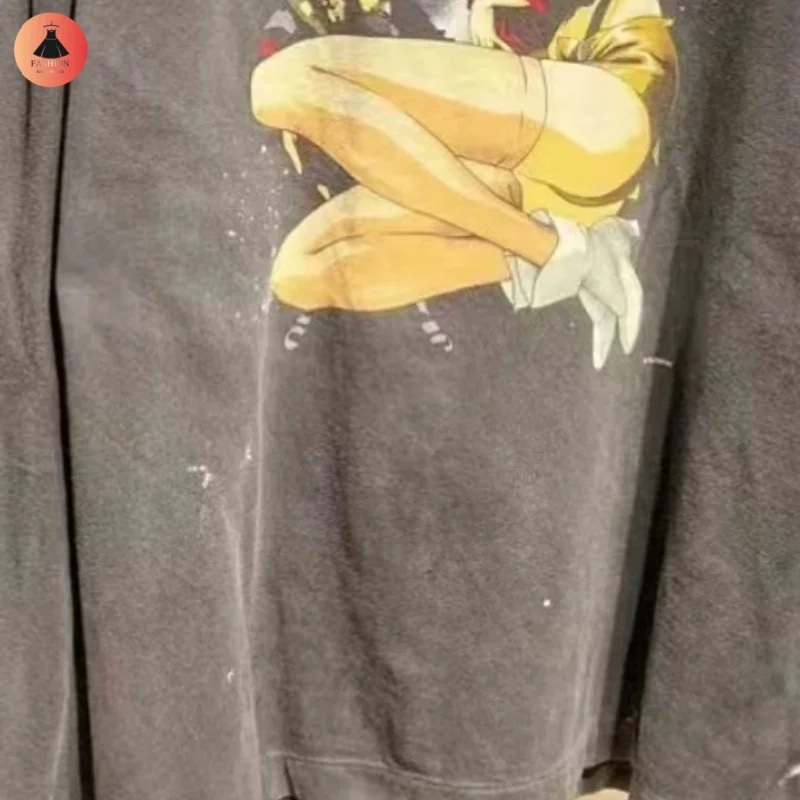 New Autumn Winter SAINT Retro High quality Washed Hip Hop Loose 25SS Casual Long Sleeve T-shirt Men Women