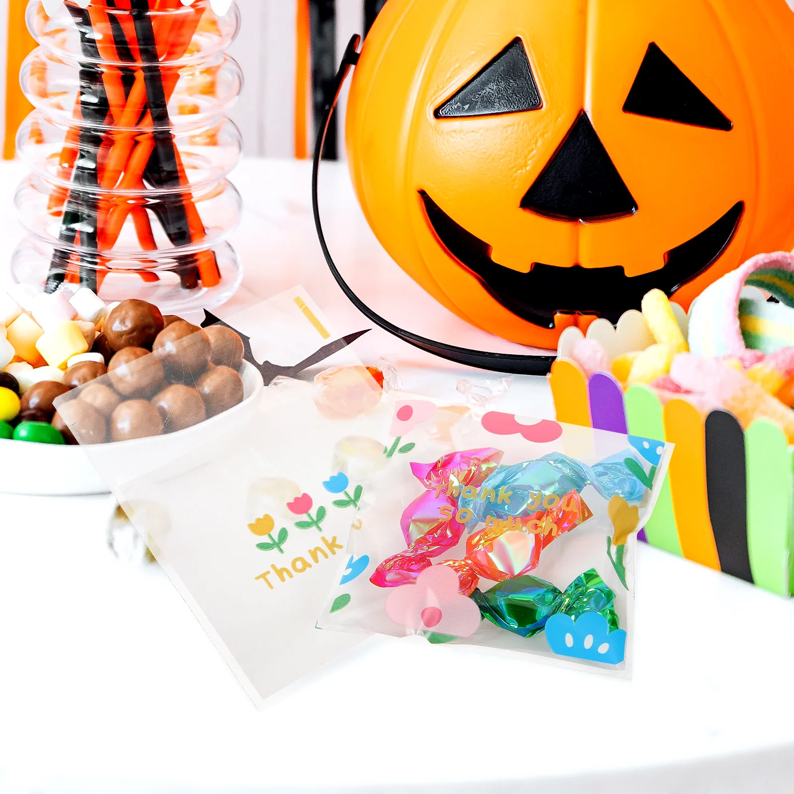 

100pcs Self Sealing Food Storage Food Pouch Bag Plastic Cookie Snack Packing Candy Cookie Packaging Bags Bags