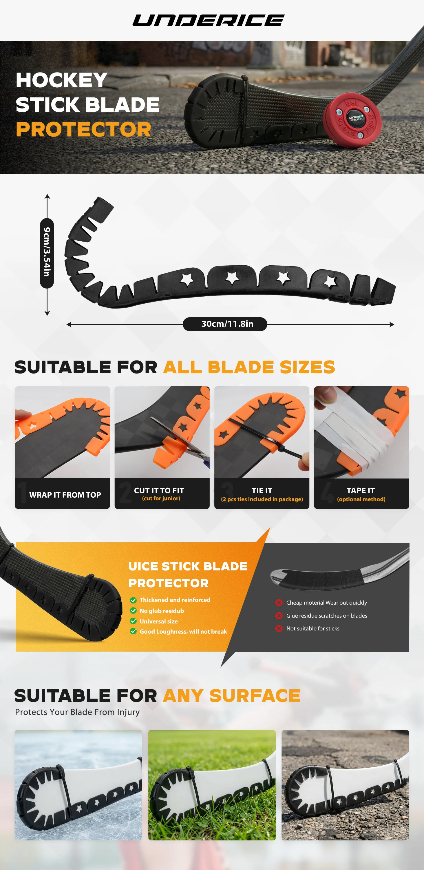 Eishockey-Schlägerklingen-Schutzband aus PP-Material für das Training – Eishockey-Zubehör – Detail 1