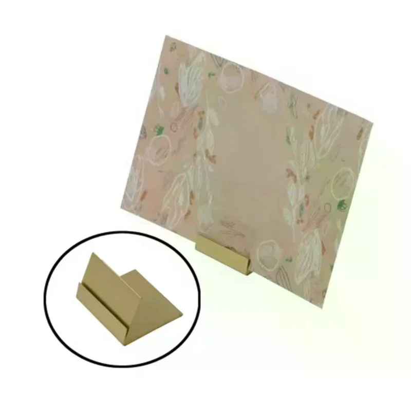 Card Holders Copper Table Number Stands Wedding Sign Elegant Message Name L Slant Display Stand Place