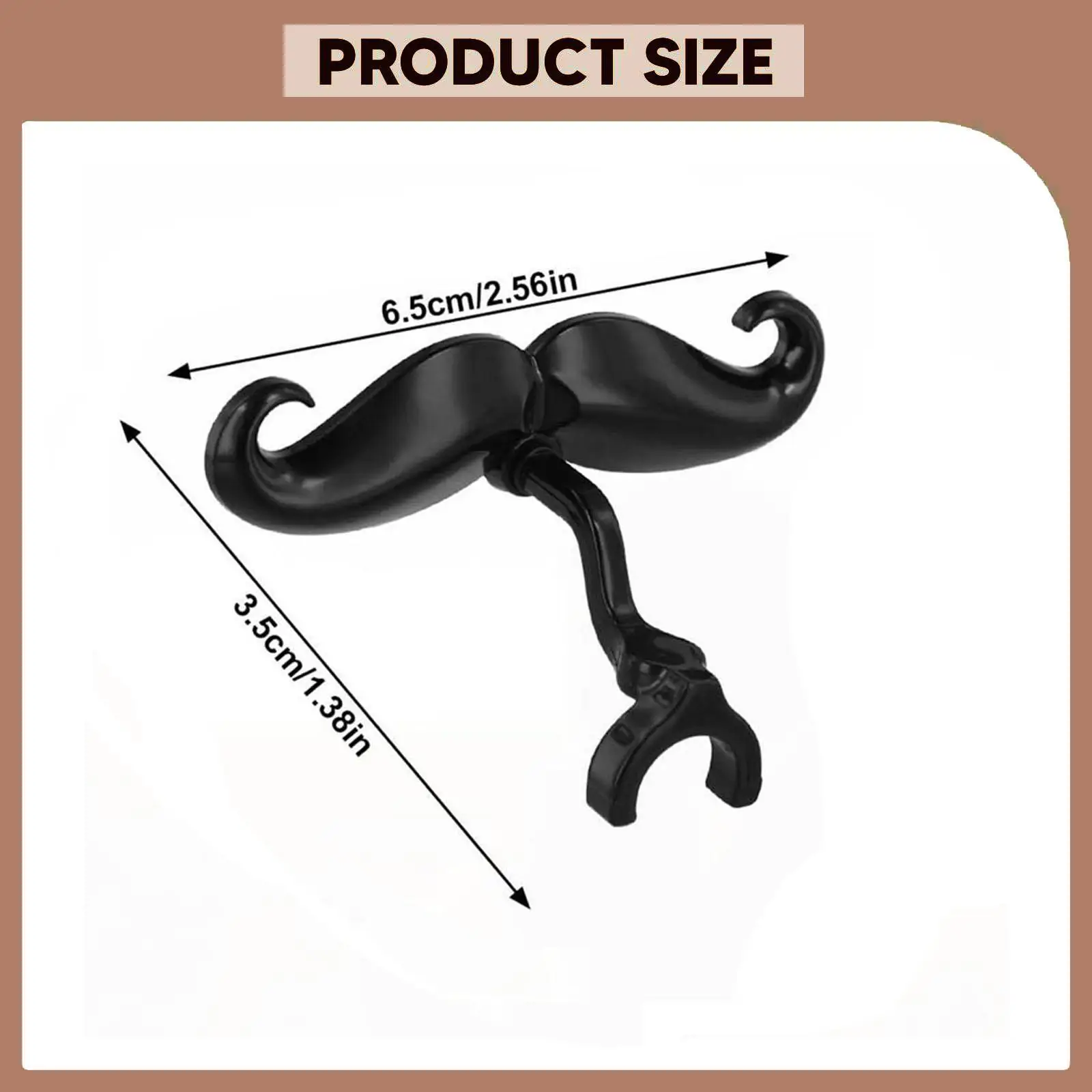 Funny Clamp on Mustache for Trombone Baritone Mouthpiece Portable Brass Accessory for Stage Shows