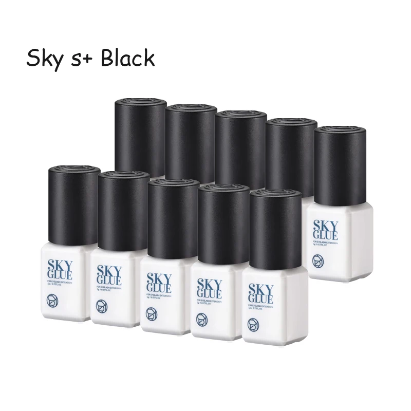 Sky Plus Glue Extensions de Cils, Capuchon Noir Original Coréen, Imperméable, Hypoallergénique, vaccage 1s, 50 Jours de Long, Outils de Maquillage de Dernière Durée