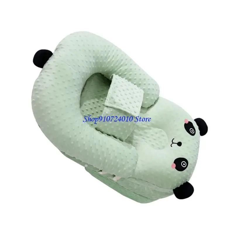 77HD وسادة تغذية الطفل قابلة للتعديل بتصميم مضاد للاختناق مع غطاء قابل للإزالة مصنوع من القطن ثلاثي الأبعاد لتوفير الراحة