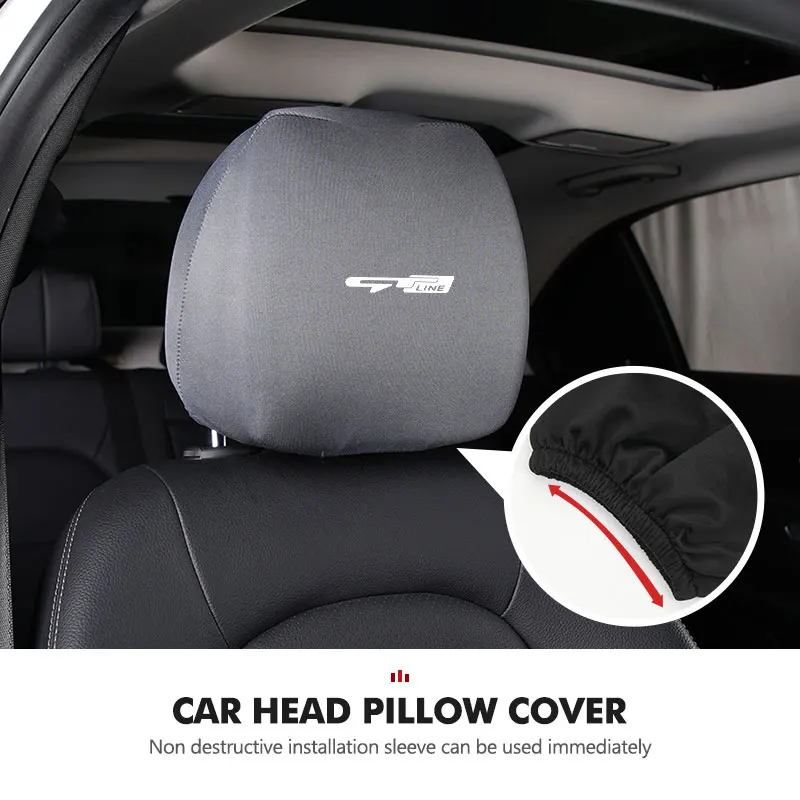 Car Seat Headrest Elastic Pillow Protective Cover Accessories For KIA Rio K5 K2 Sportage Ceed Sorento Picanto Stinger Soul - view 3