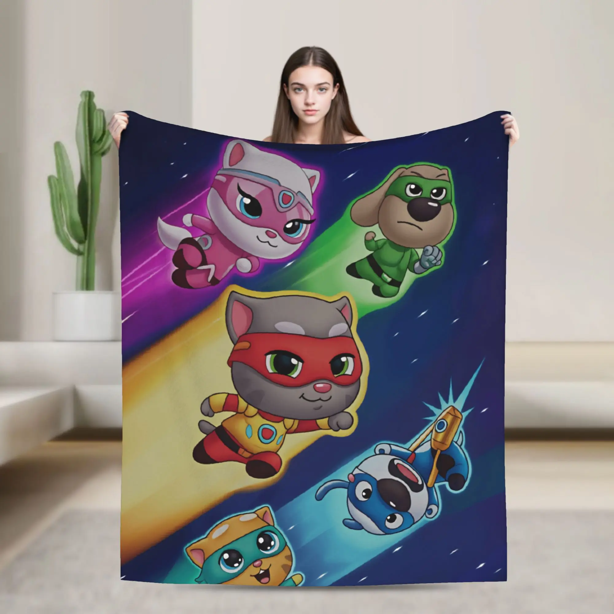 Decorative T-Talking T-Tom And F-Friends Bedding Throws Warm Comfy Fashion Blankets  For Bedroom Travel Bedspread Bed Cover