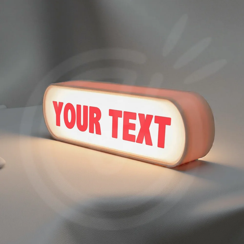 نص مخصص LED صندوق إضاءة أكريليك تسجيل الديكور الداخلي طاولة صغيرة ومصباح الجدار غرفة لافتات مصباح علامة مضيئة